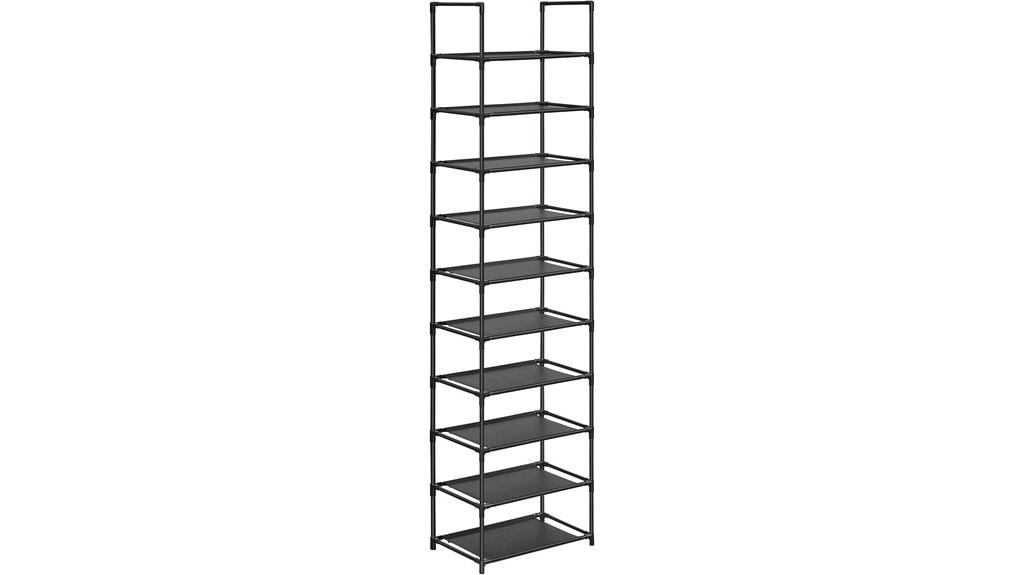10 tier shoe storage organizer