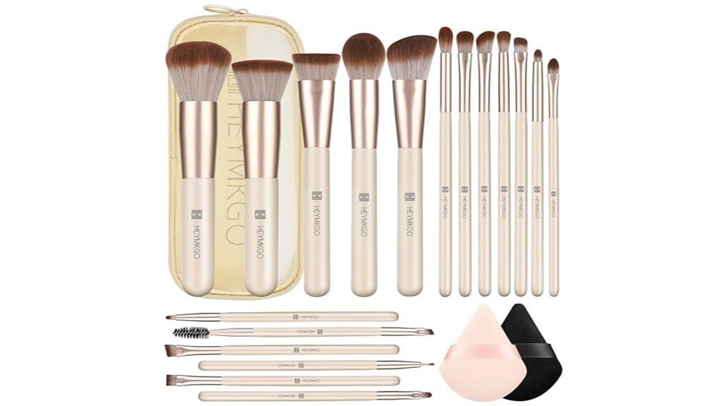 18 piece travel makeup brushes