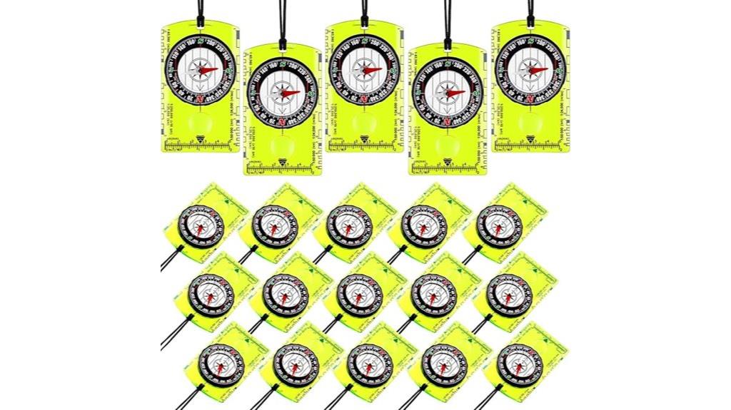 acrylic orienteering compass set