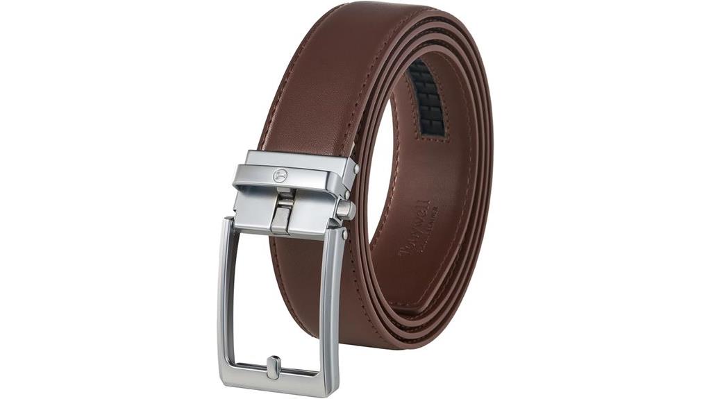 adjustable leather ratchet belt
