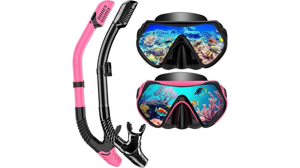 adult dry top snorkeling set
