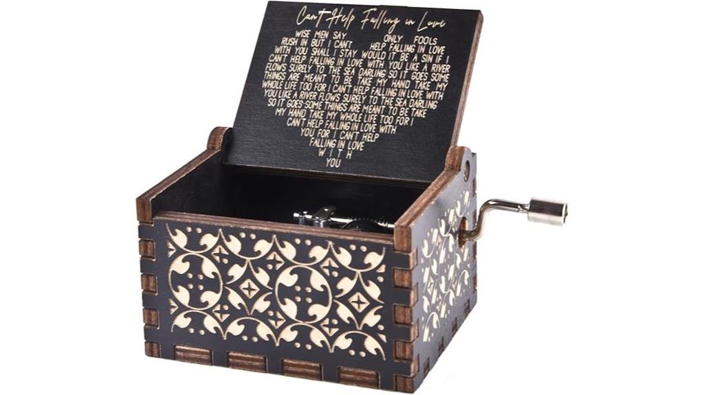 antique engraved music box