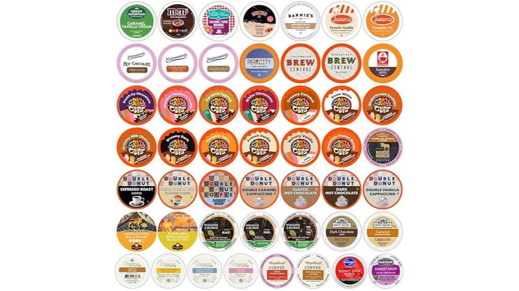 assorted k cup beverage sampler