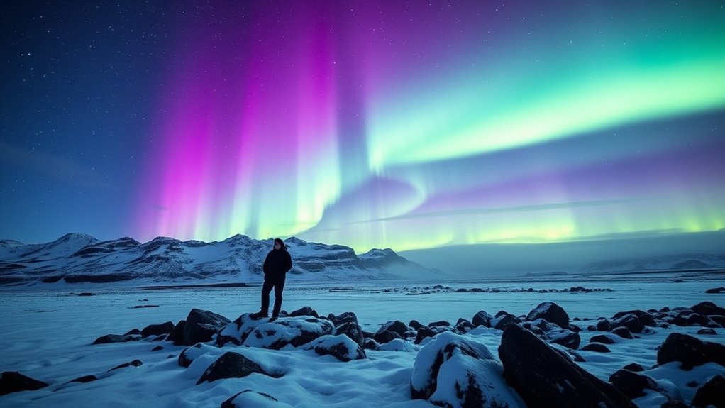 auroras dancing in skies