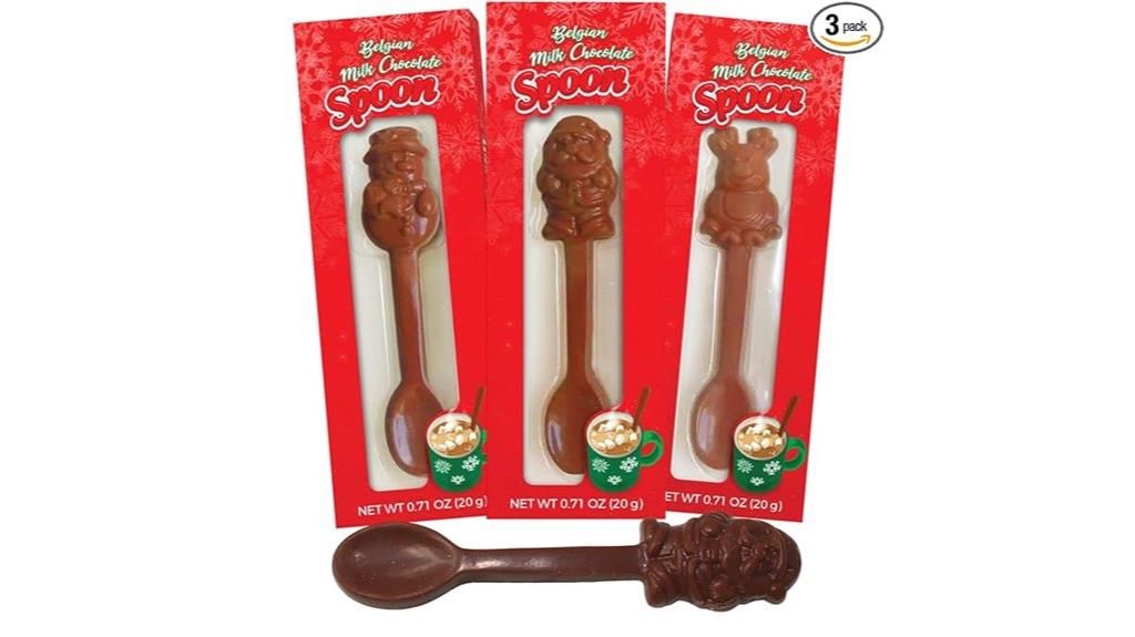 belgian chocolate stirring spoons
