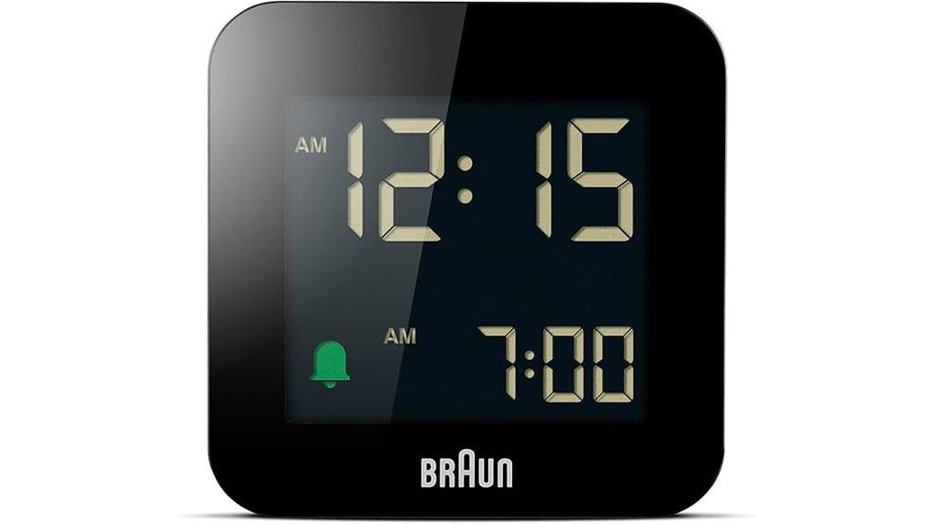 braun digital travel clock