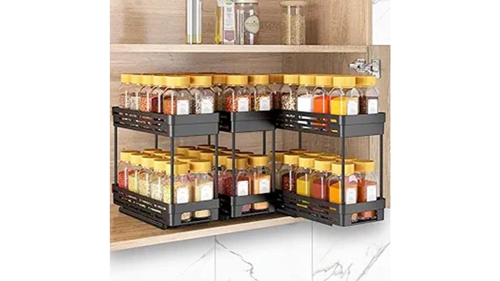cabinet spice rack organizer
