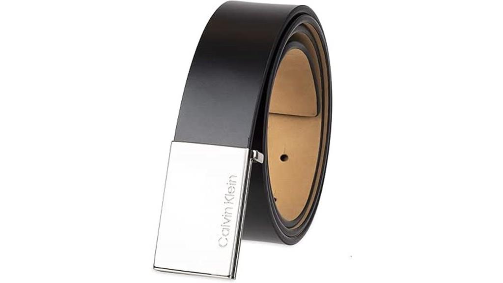 calvin klein logo buckle belt
