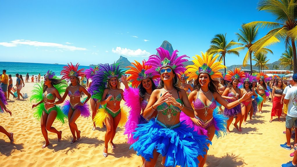 carnival celebrations at copacabana