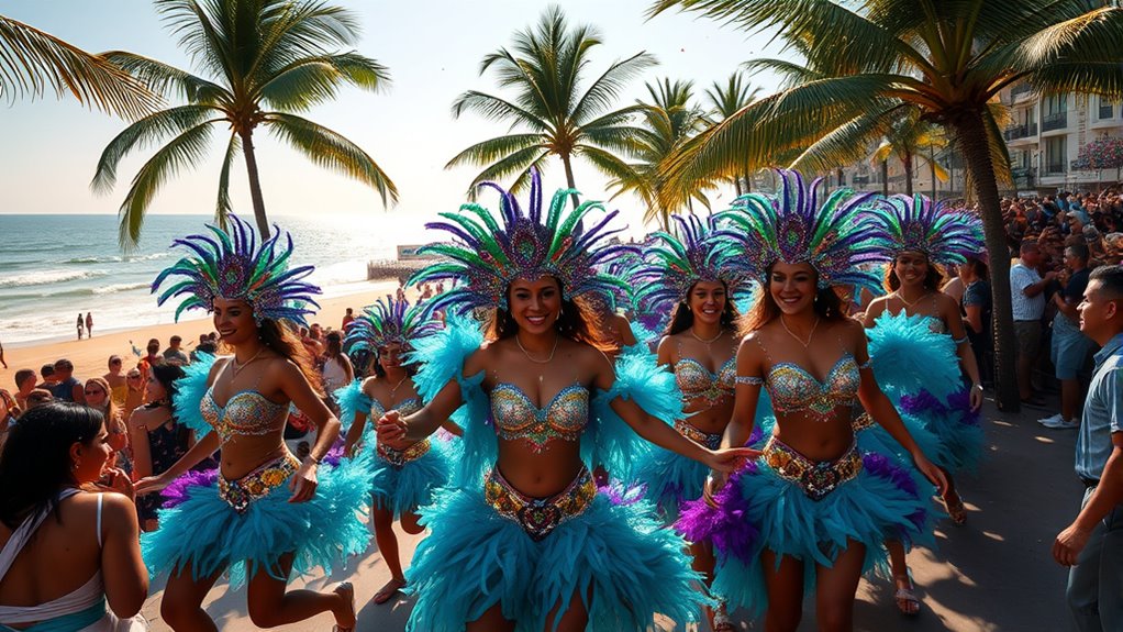 carnival festivities at copacabana