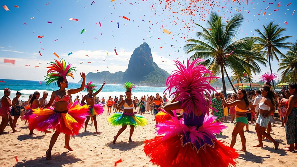 carnival festivities in copacabana