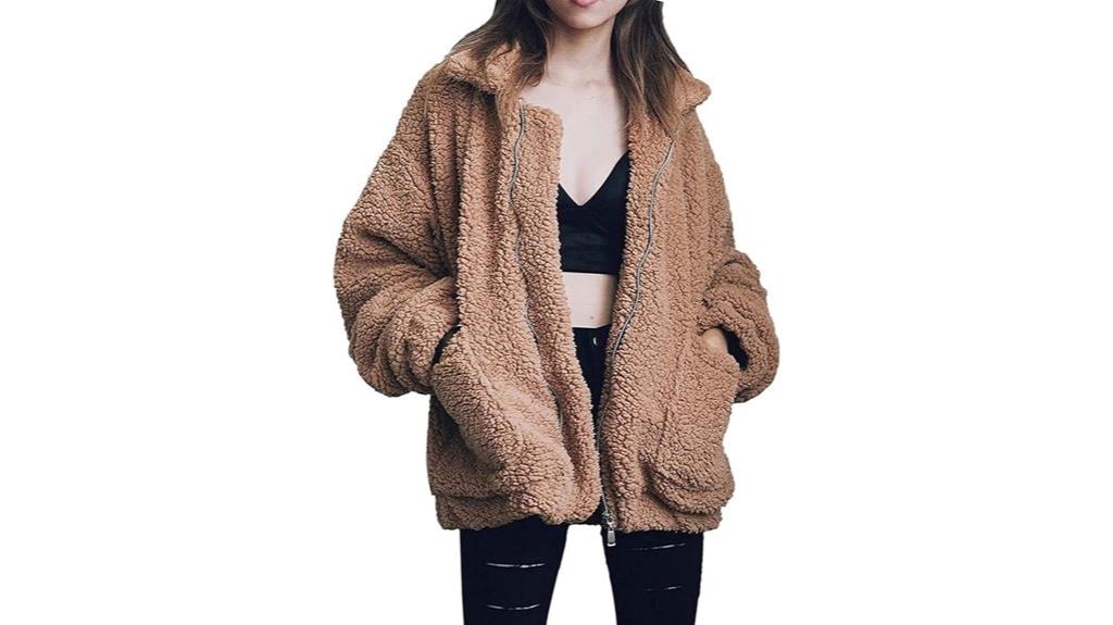 casual fleece coat for women