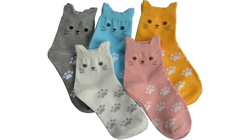 cat themed women s socks
