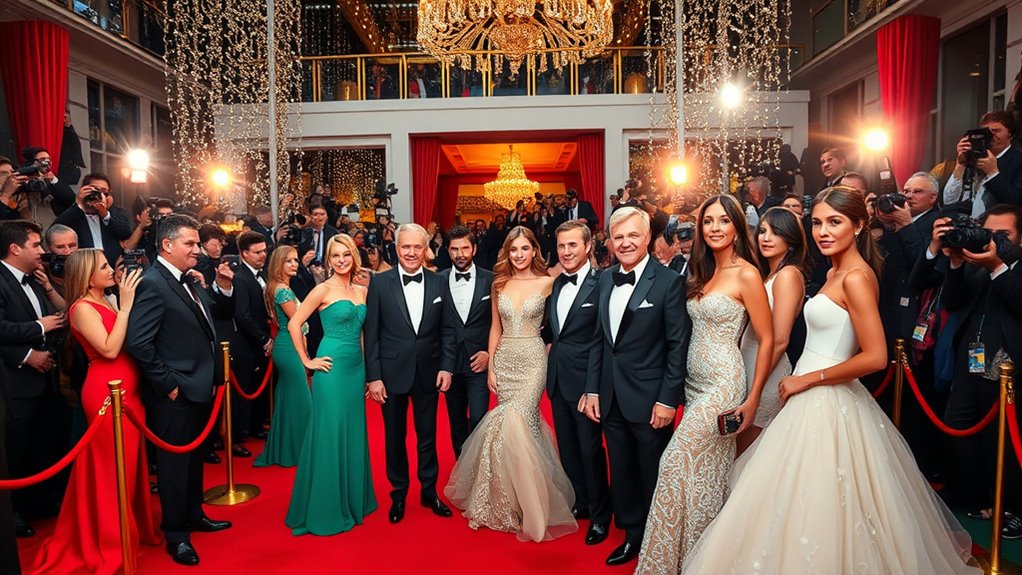 celebrity elegance and excitement