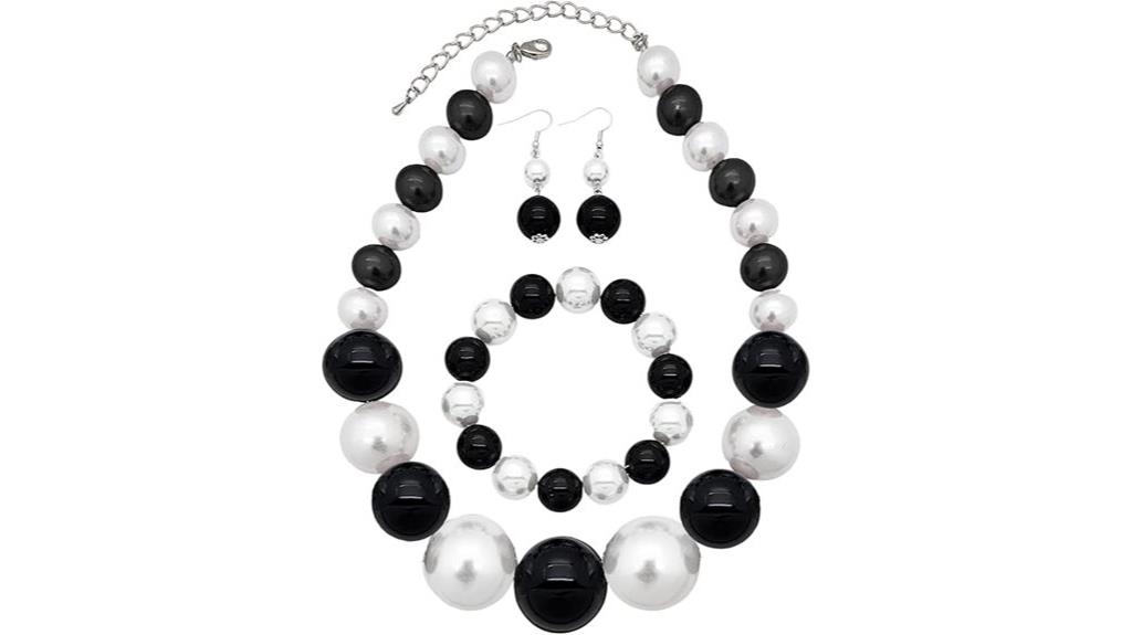 chunky pearl jewelry set