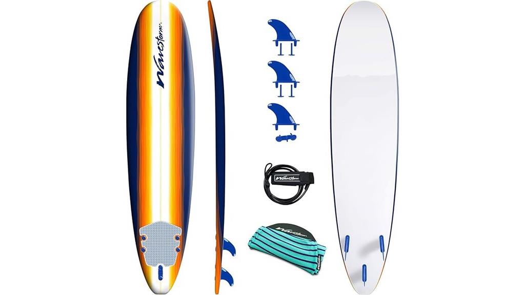 classic 8ft foam surfboard
