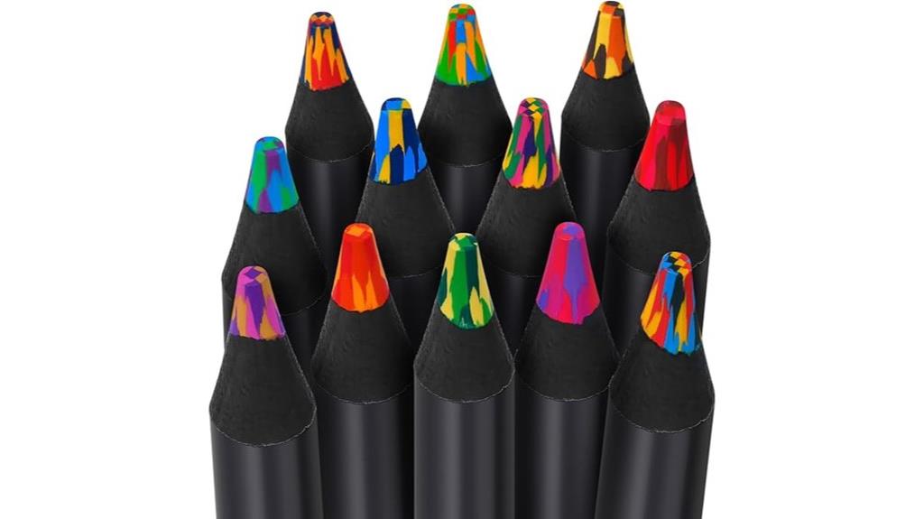 colorful rainbow pencil set