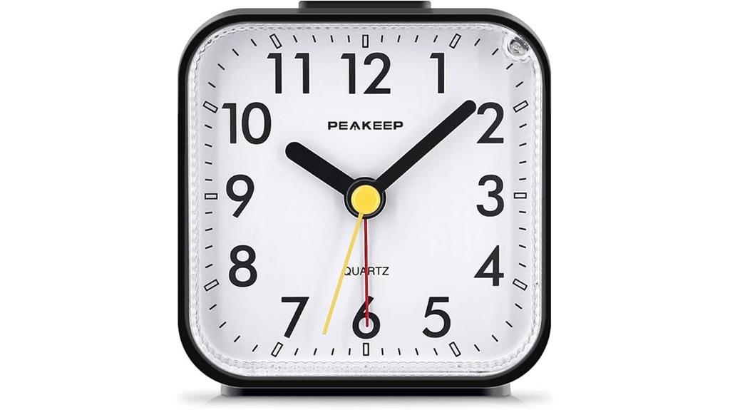 compact battery powered travel clock