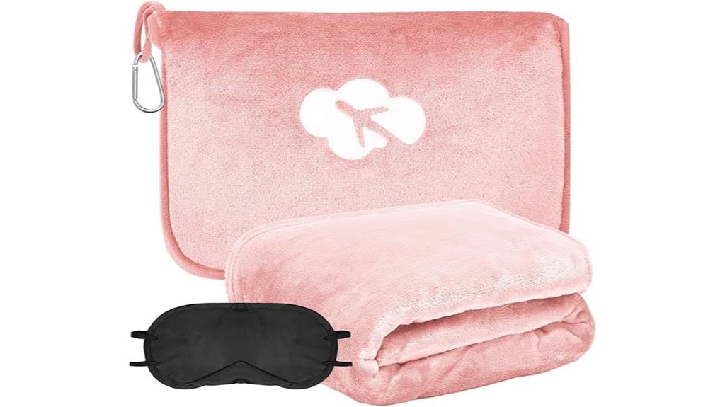 compact travel blanket pillow