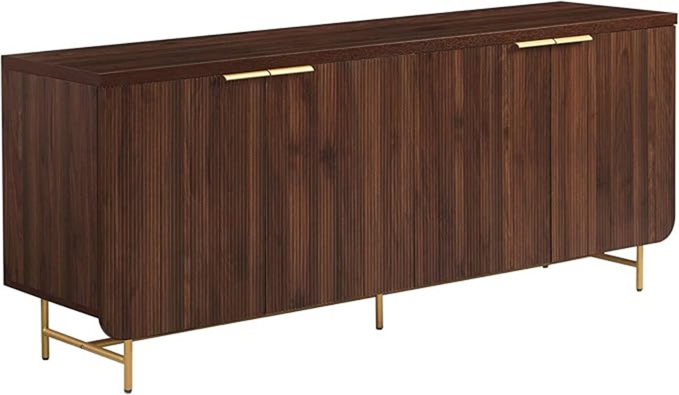 contemporary fluted door sideboard