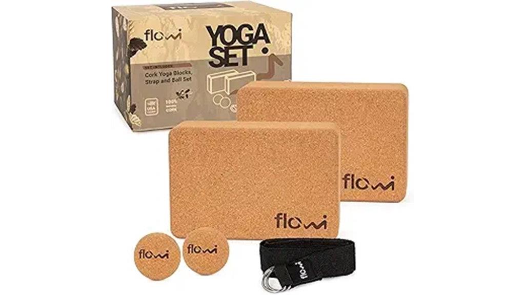 cork yoga blocks set