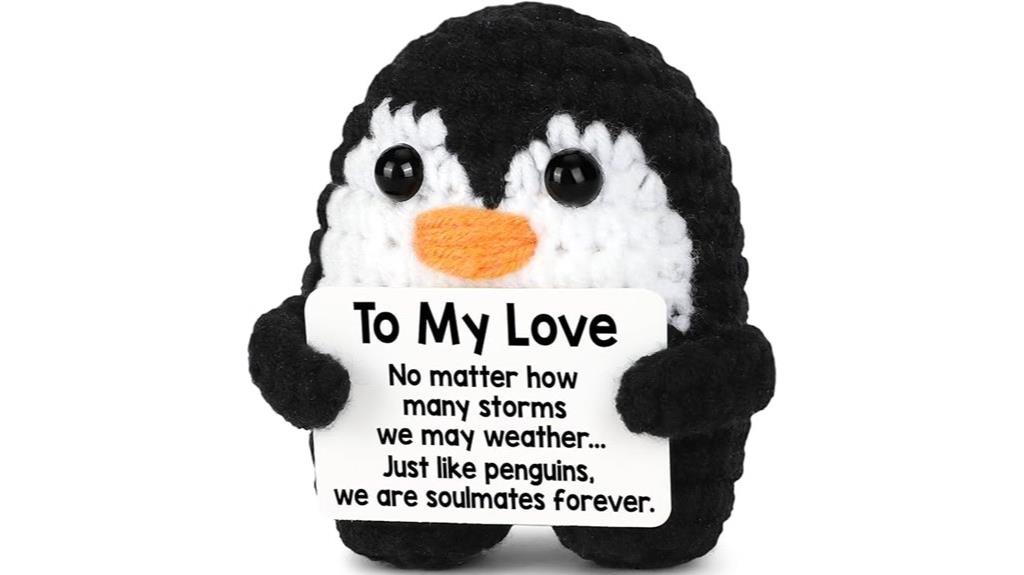 couples handmade crochet penguin