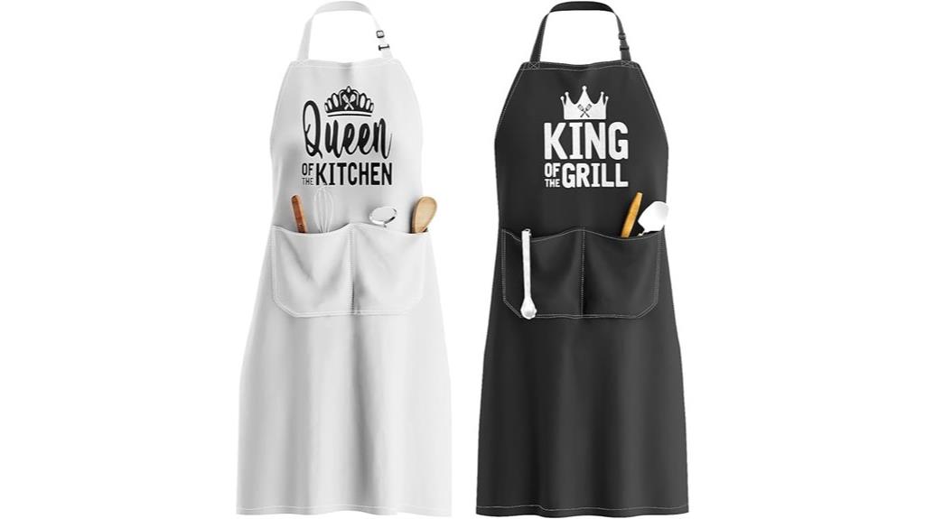 couples matching apron set
