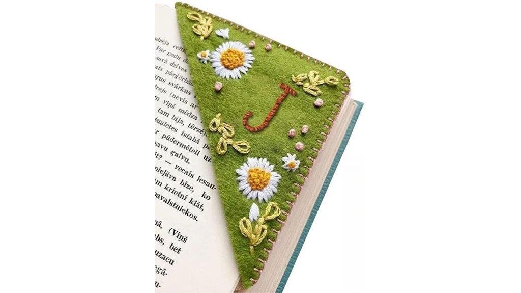 custom embroidered corner bookmark