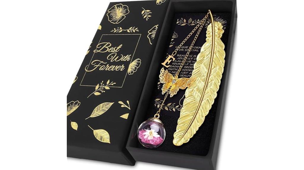 custom metal feather bookmarks
