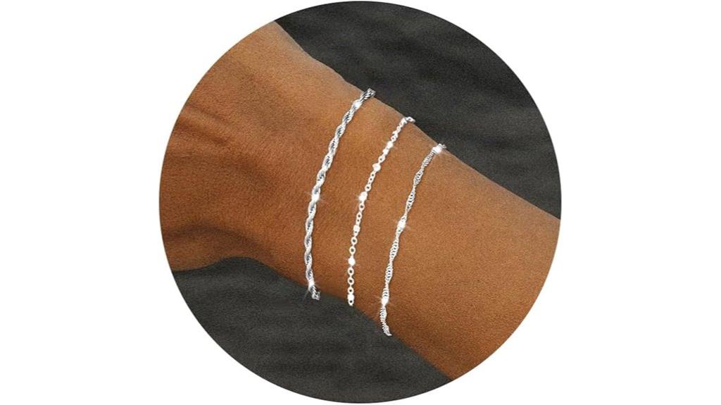 dainty silver bracelets women