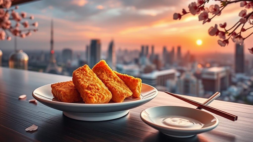 delicious tonkatsu with scenery