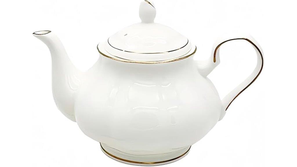 elegant fine bone teapot