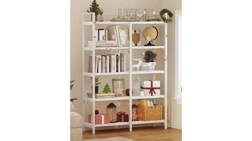 elegant white oak bookshelf