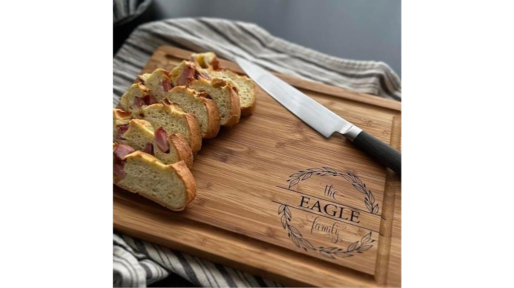 engraved bamboo cutting board