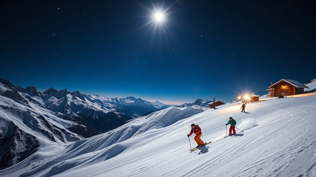 exciting after dark skiing experience