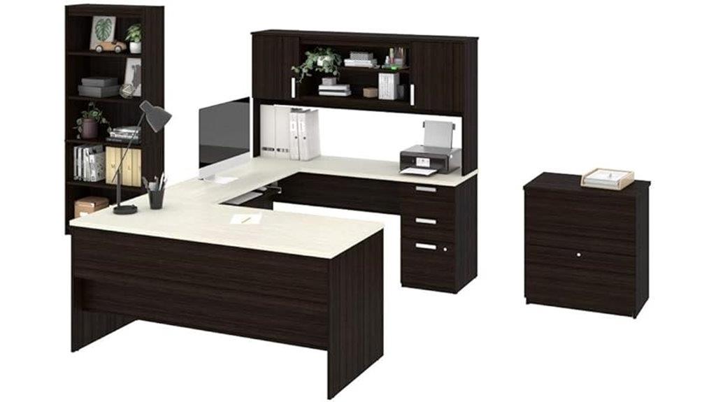 executive desk with hutch