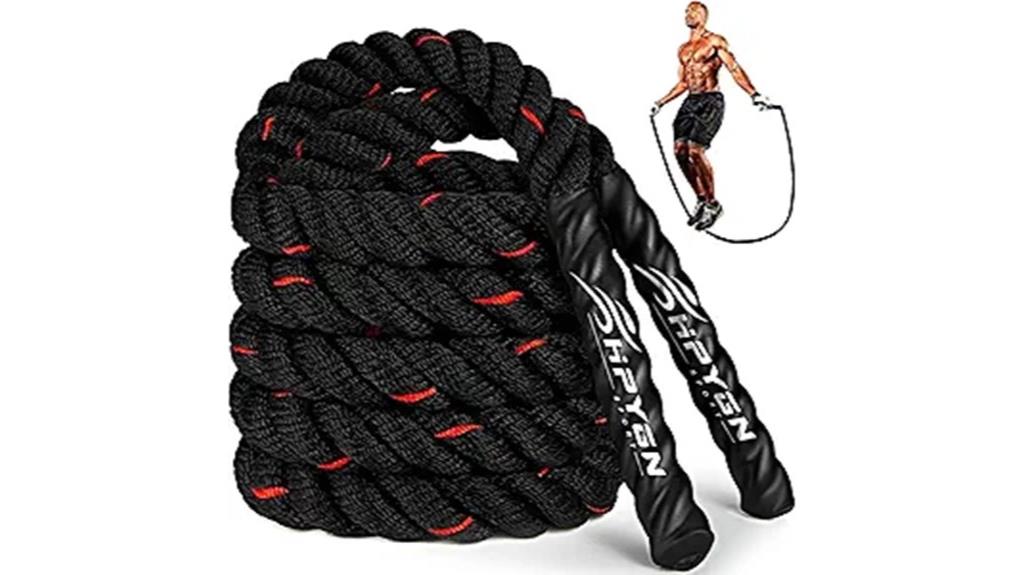 exercise with weighted jump rope