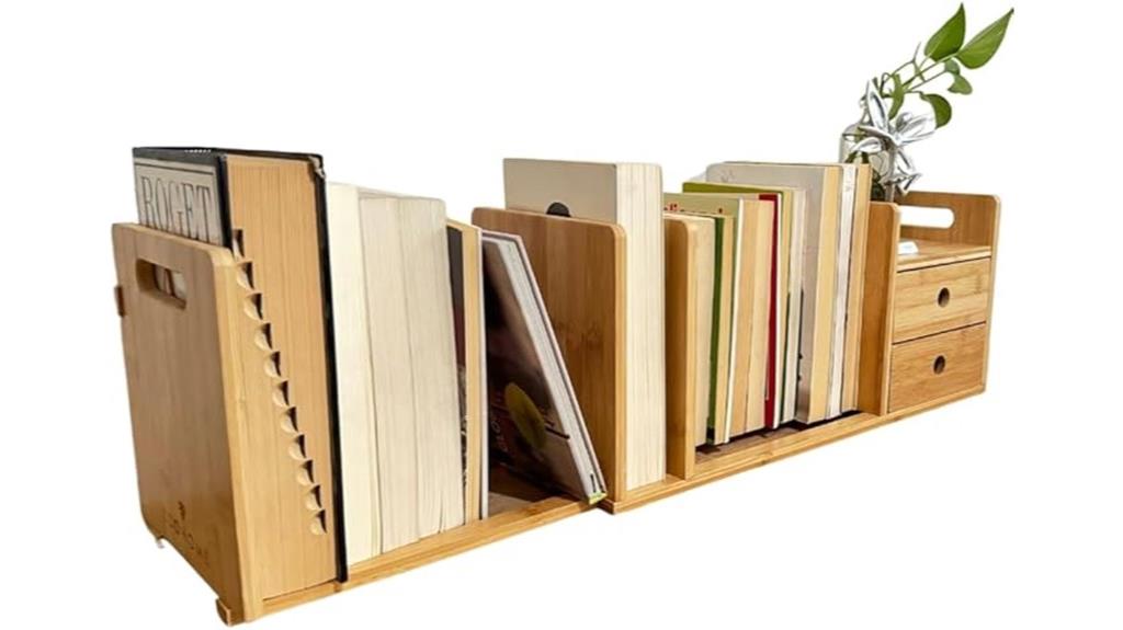 expandable desktop bookshelf organizer