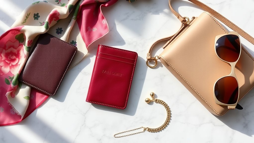 fashionable travel accessory selection