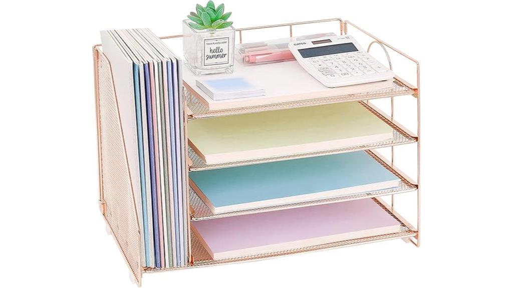 four tier paper organizer