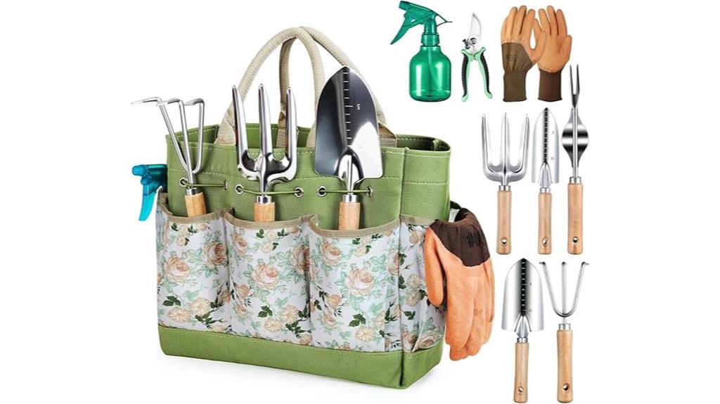 gardening tools with organizer