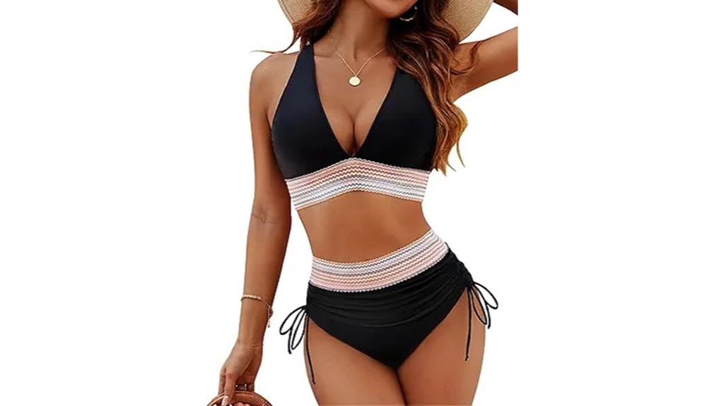 high waisted bikini set