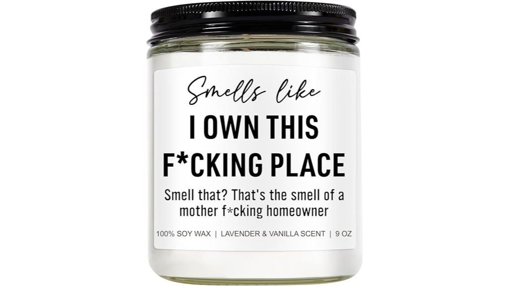 humorous scented candle gift