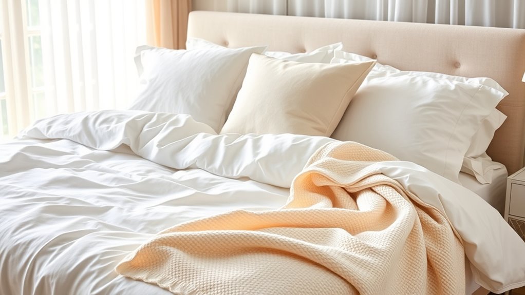 luxury bed linens selection
