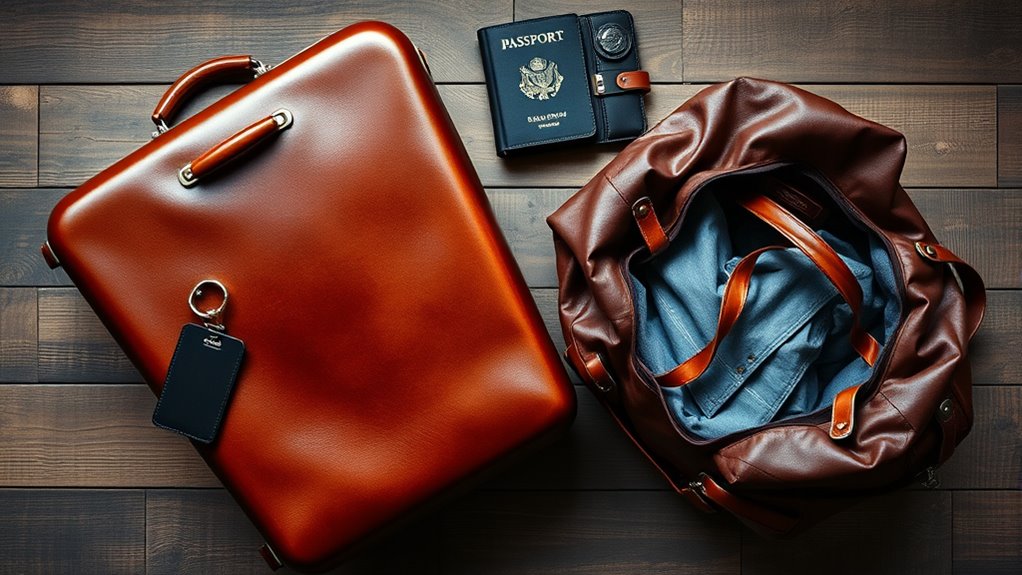 luxury leather goods selection