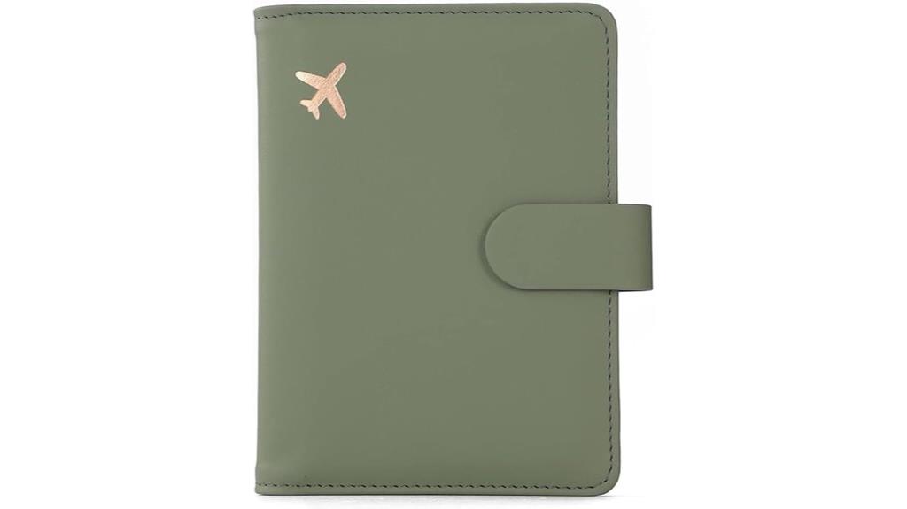 luxury leather passport holder