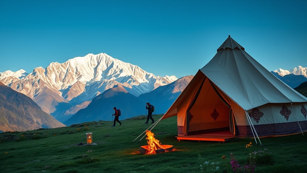 luxury tent trekking experience