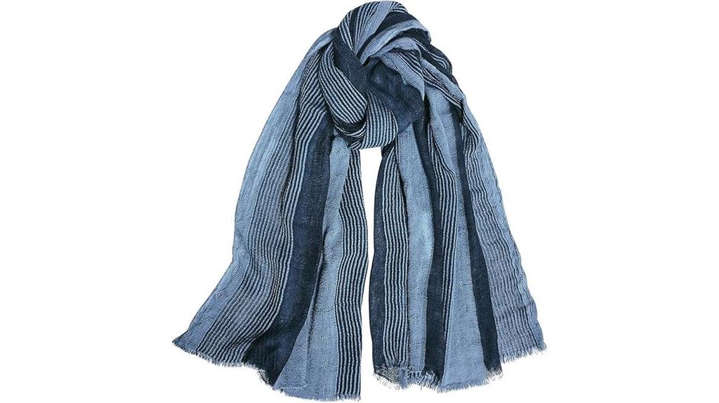men s striped long scarf