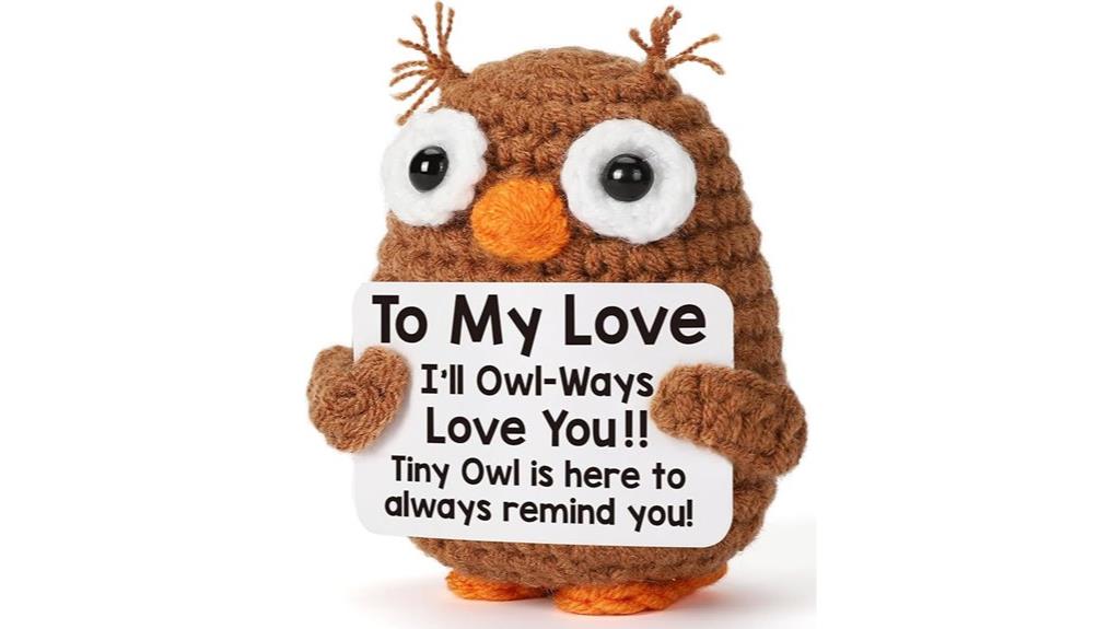 mini crochet owl gift