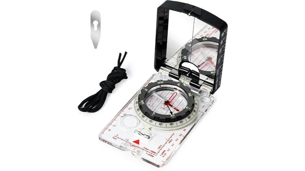 mirror compass for navigation